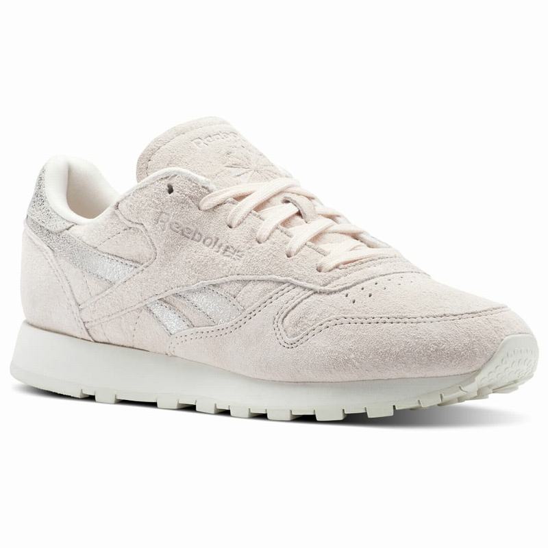 Tenisi Reebok Classic Leather Shimmer Dama Roz/Argintii Romania EV2020CD